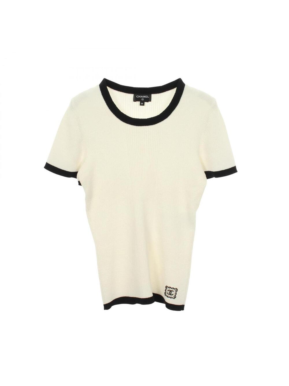 Chanel Coco Mark Short-Sleeve Ribbed #339405C10B
